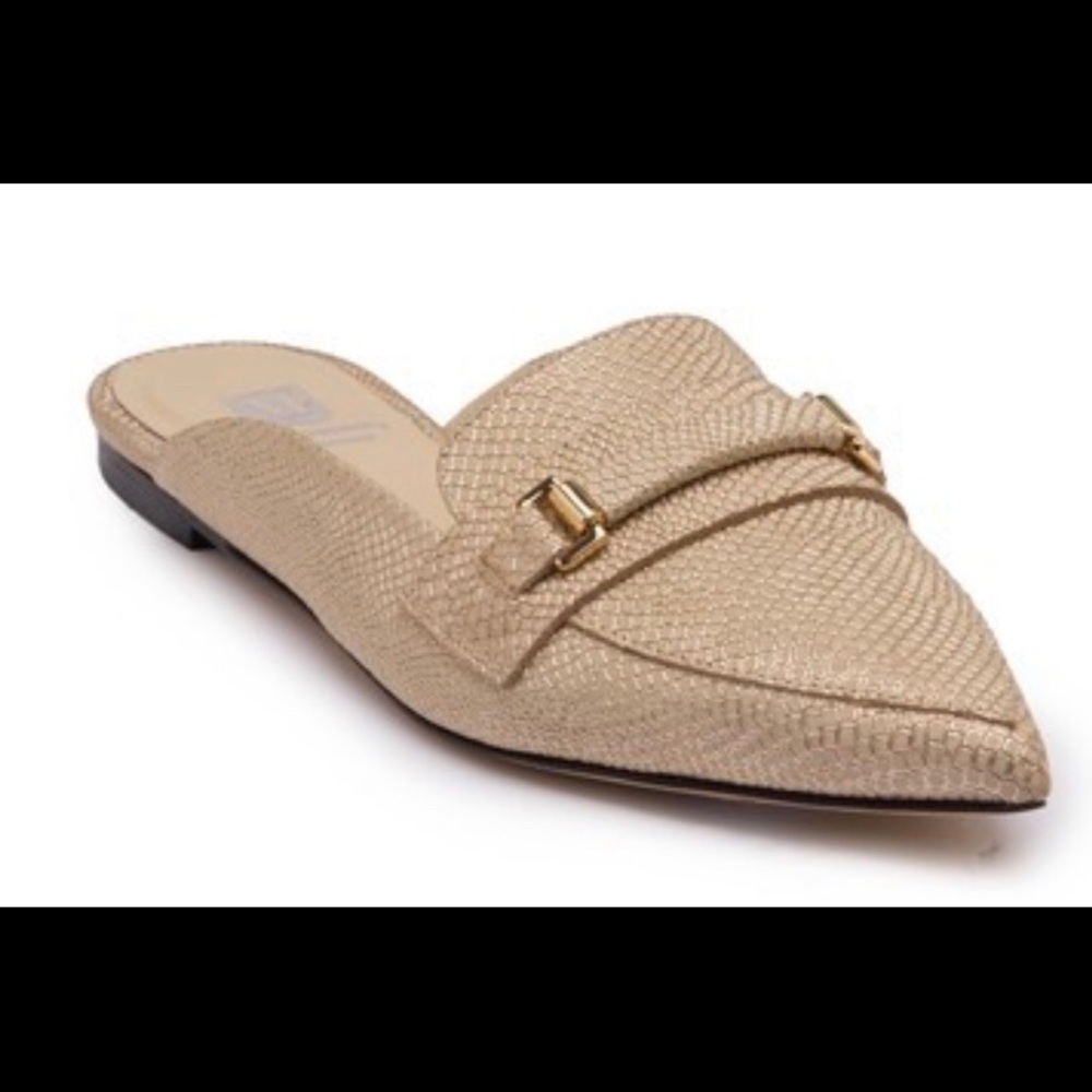 Bruno Magli beige Embossed Leather Mule